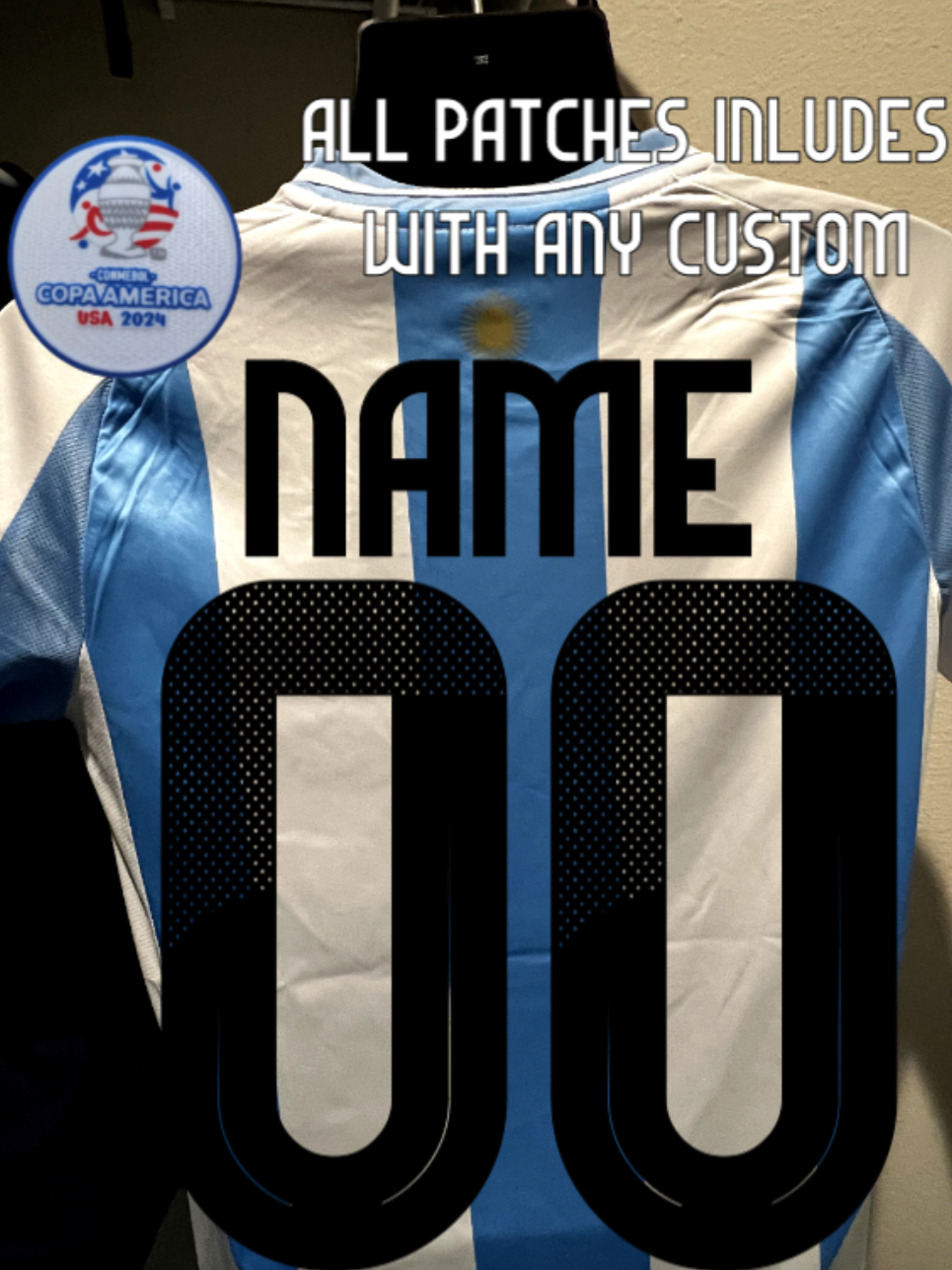 Argentina Home/Away Jerseys Copa America Edition Kit 2024